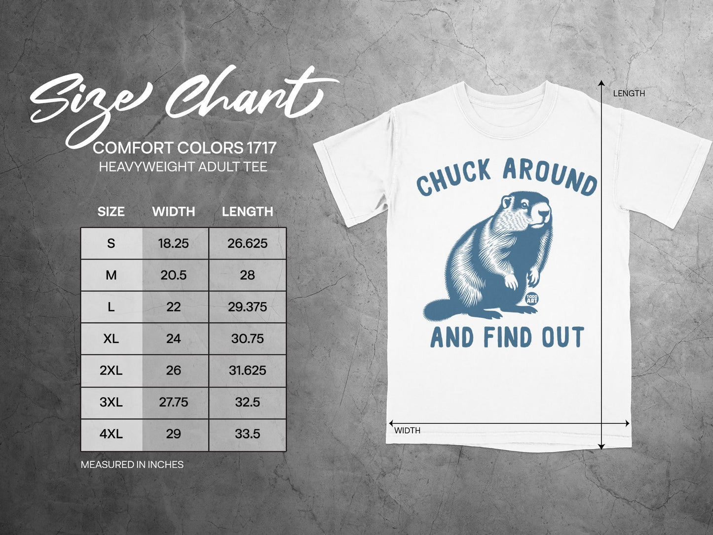**Chuck Around and Find Out Heavyweight Adult Tee**