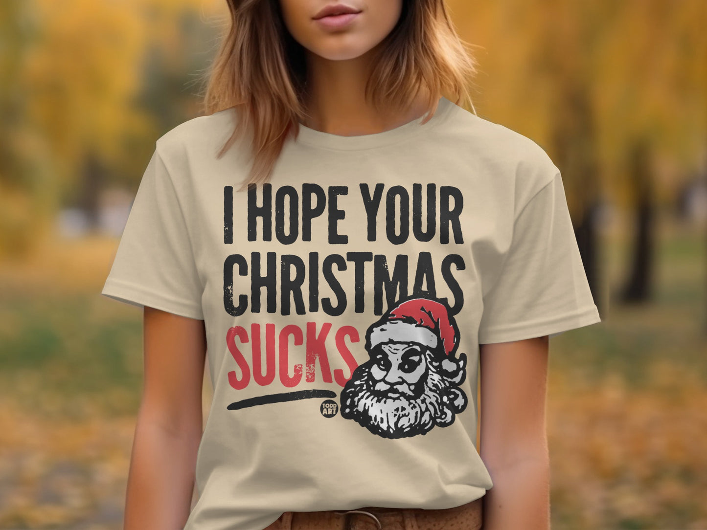 I Hope Your Christmas Sucks Santa Graphic Tee