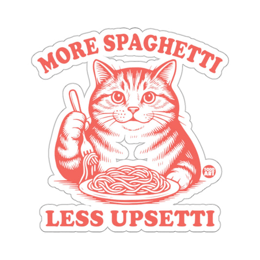 More Spaghetti Less Upsetti Cat Design Funny 