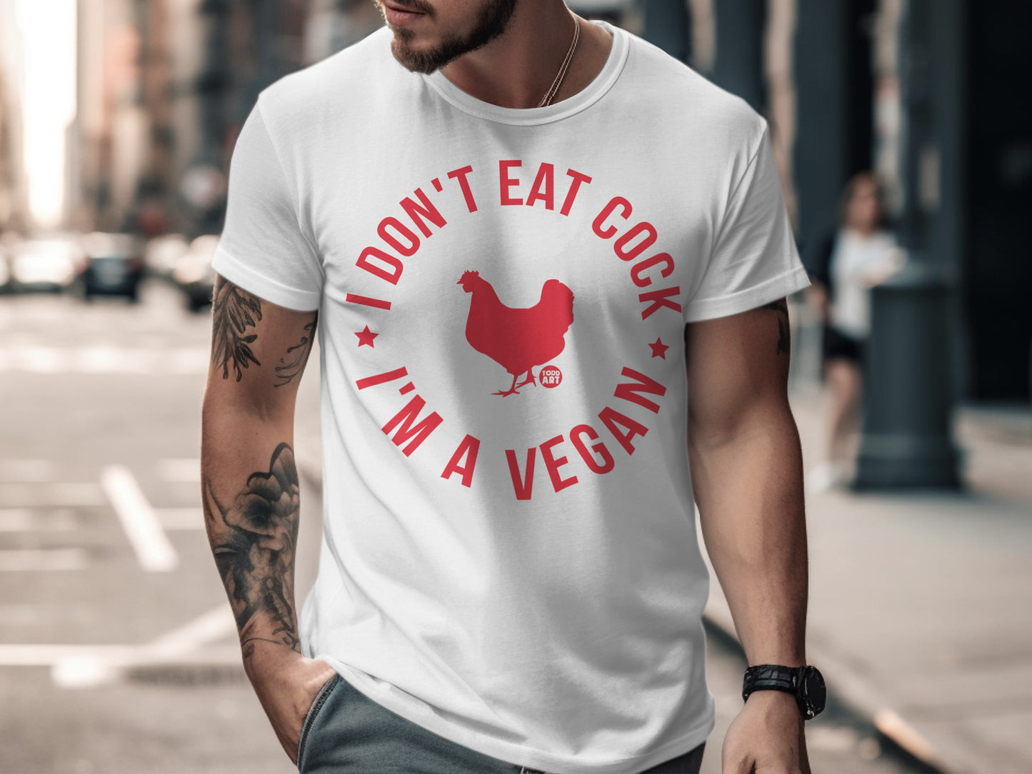 I Don't Eat Cock I'm A Vegan Funny Statement Shirt
