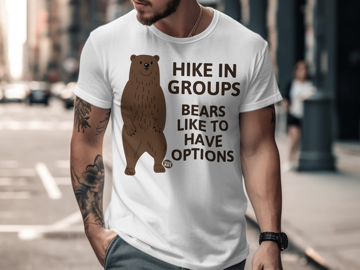Hike in Groups Bears Like to Have Options T-shirt