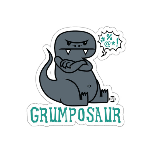 Funny Grumposaur Dinosaur with Attitude Sticker