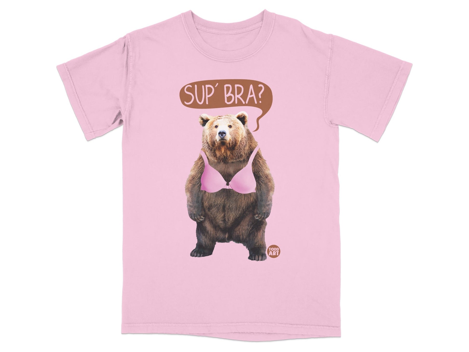 Funny Bear Bra Graphic Sup' Bra Todd Art T-Shirt