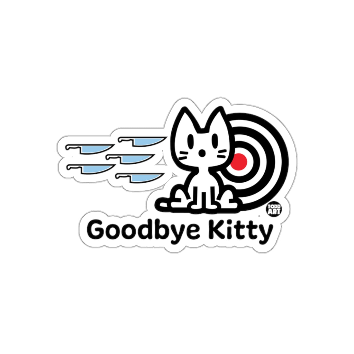 Goodbye Kitty Target Design Sticker for Unique Style
