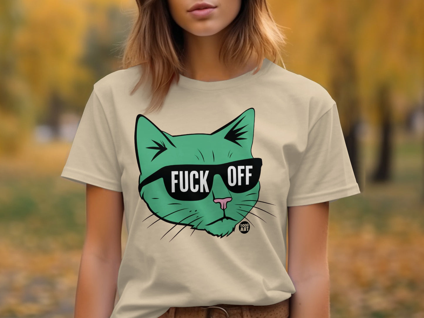 Cool Cat With Sunglasses Graphic Tee Product