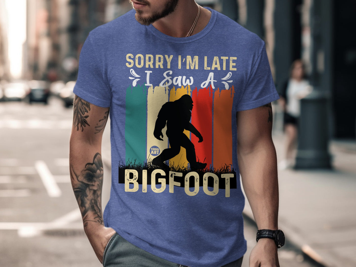 Sorry I'm Late I Saw A Bigfoot Graphic Tee