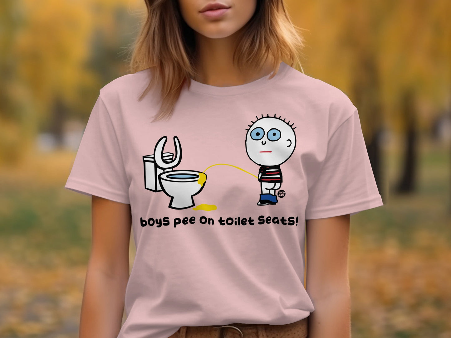 Boys Pee on Toilet Seats Funny T-Shirt