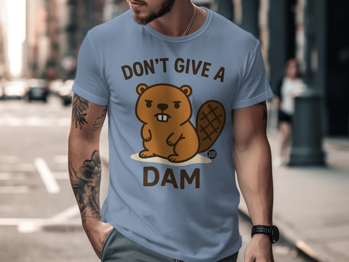 Don't Give a Dam Funny Beaver Unisex Graphic Tee