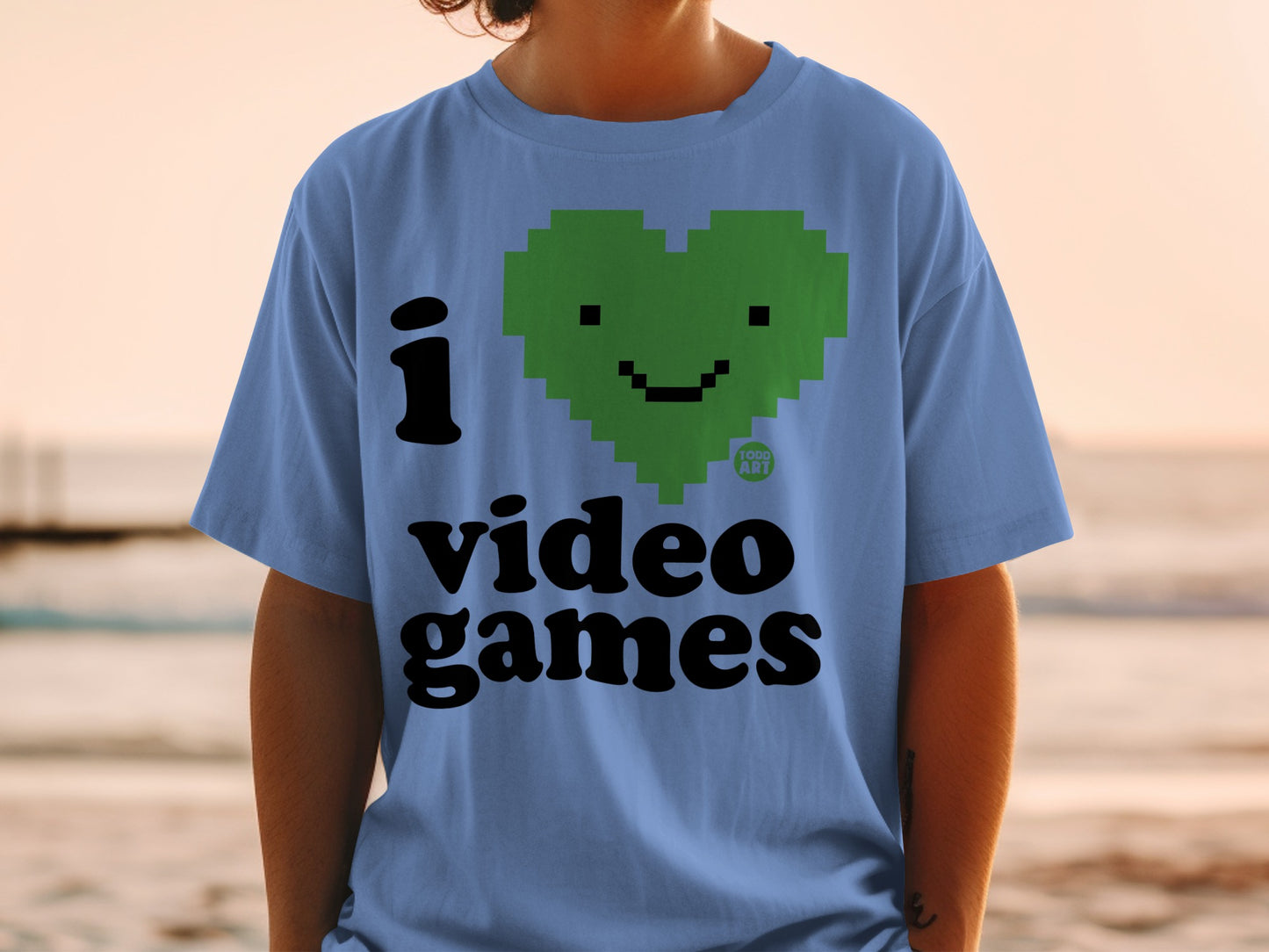 I Love Video Games Graphic Print T-shirt
