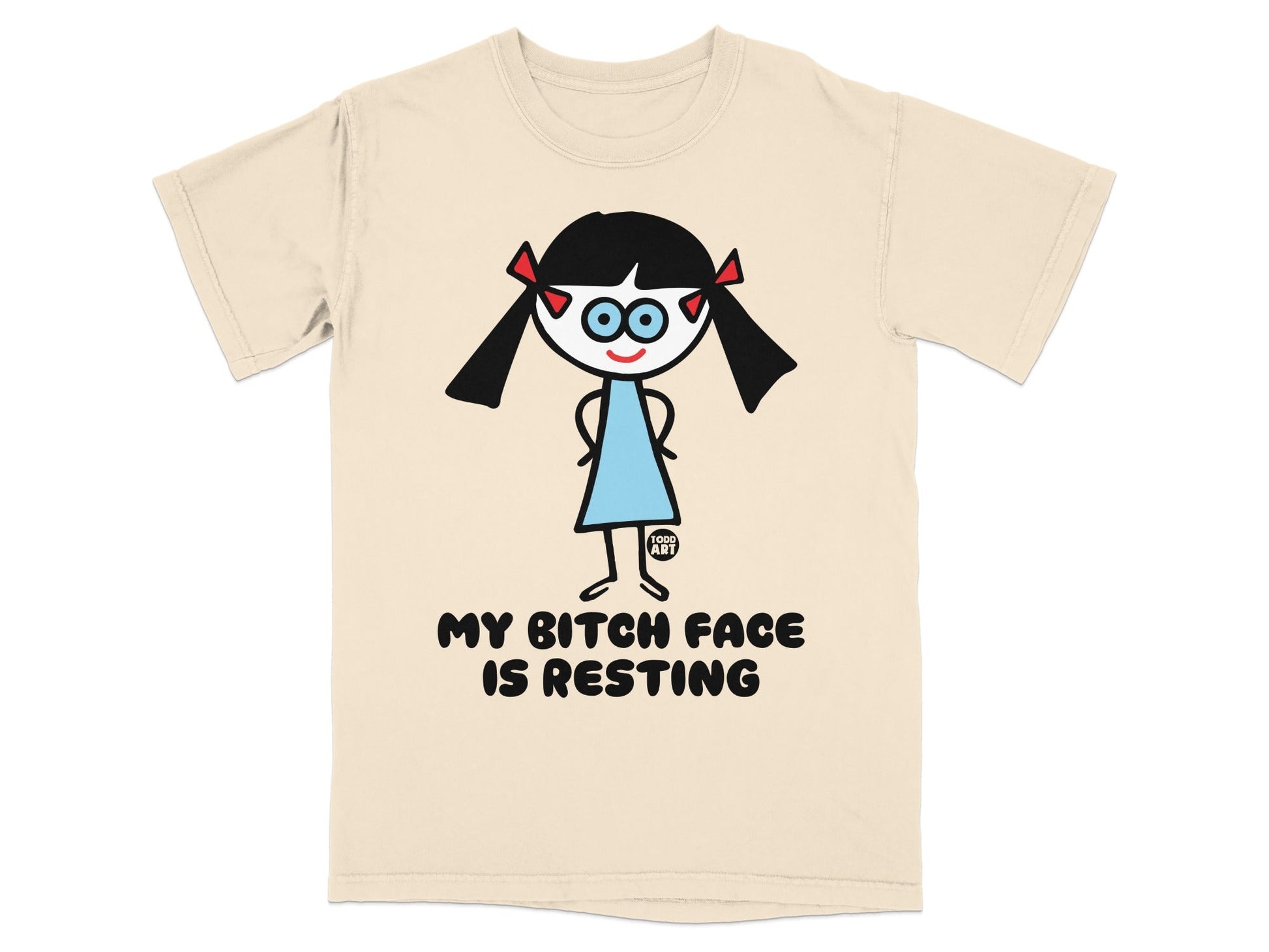 My Bitch Face Is Resting Stick Figure T-shirt