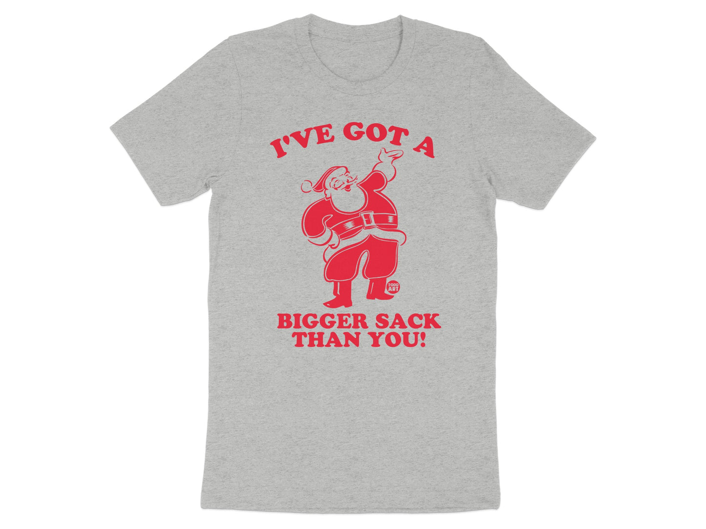 Funny Santa Sack Graphic Tee Shirt Perfect for Holidays