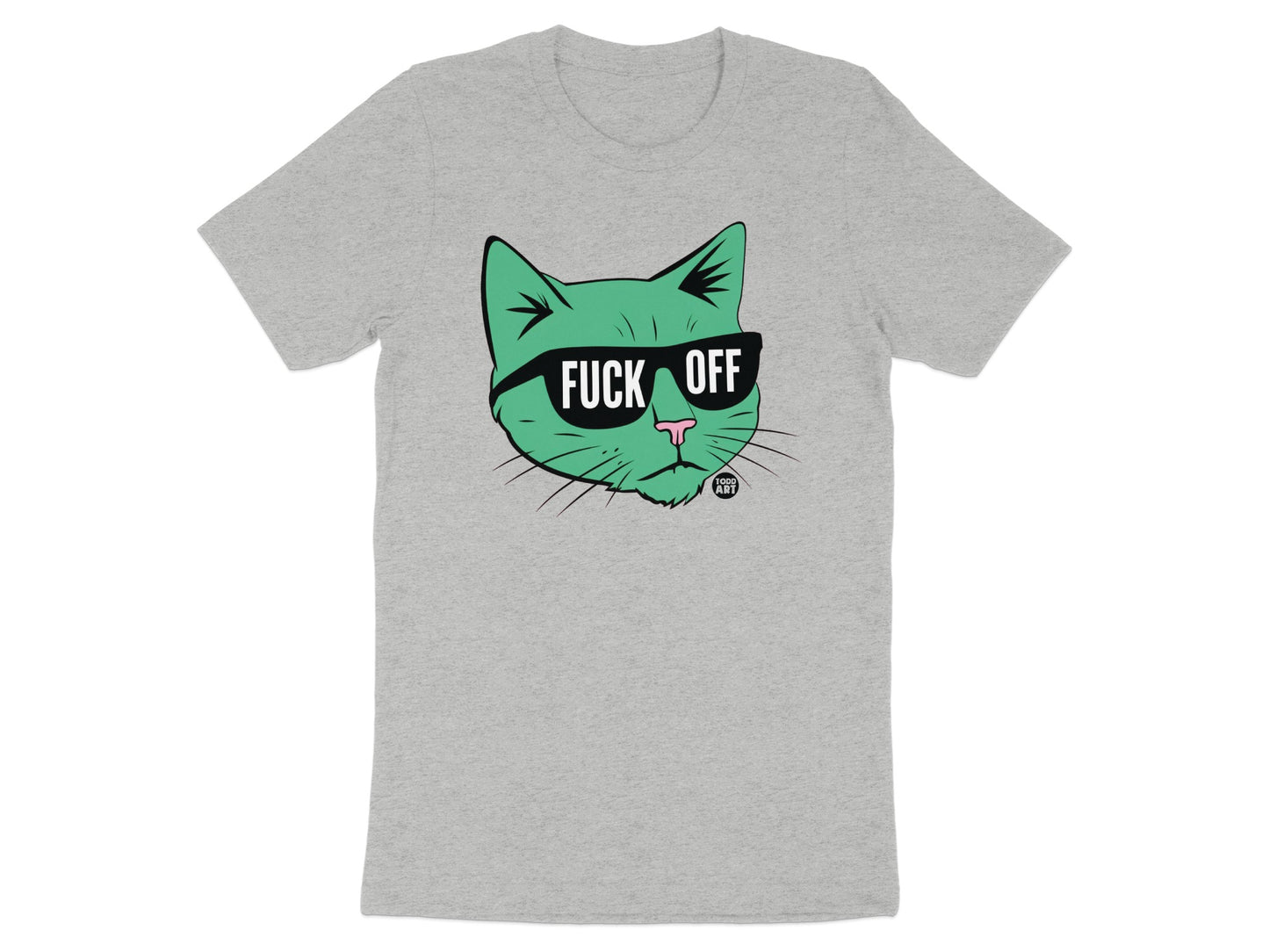 Funny Cat Wearing Sunglasses Saying Fuck Off Shirt