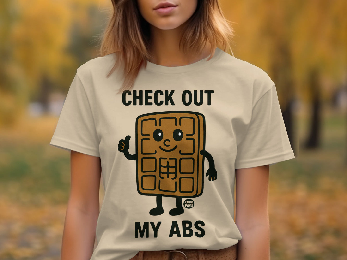 Check Out My Abs Cute Waffle Graphic T-Shirt