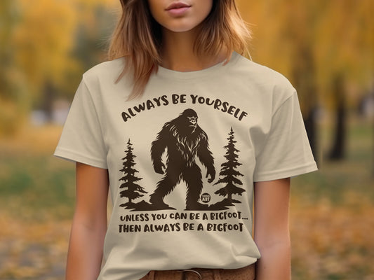 Always Be Yourself Bigfoot Graphic Tee Shirt
