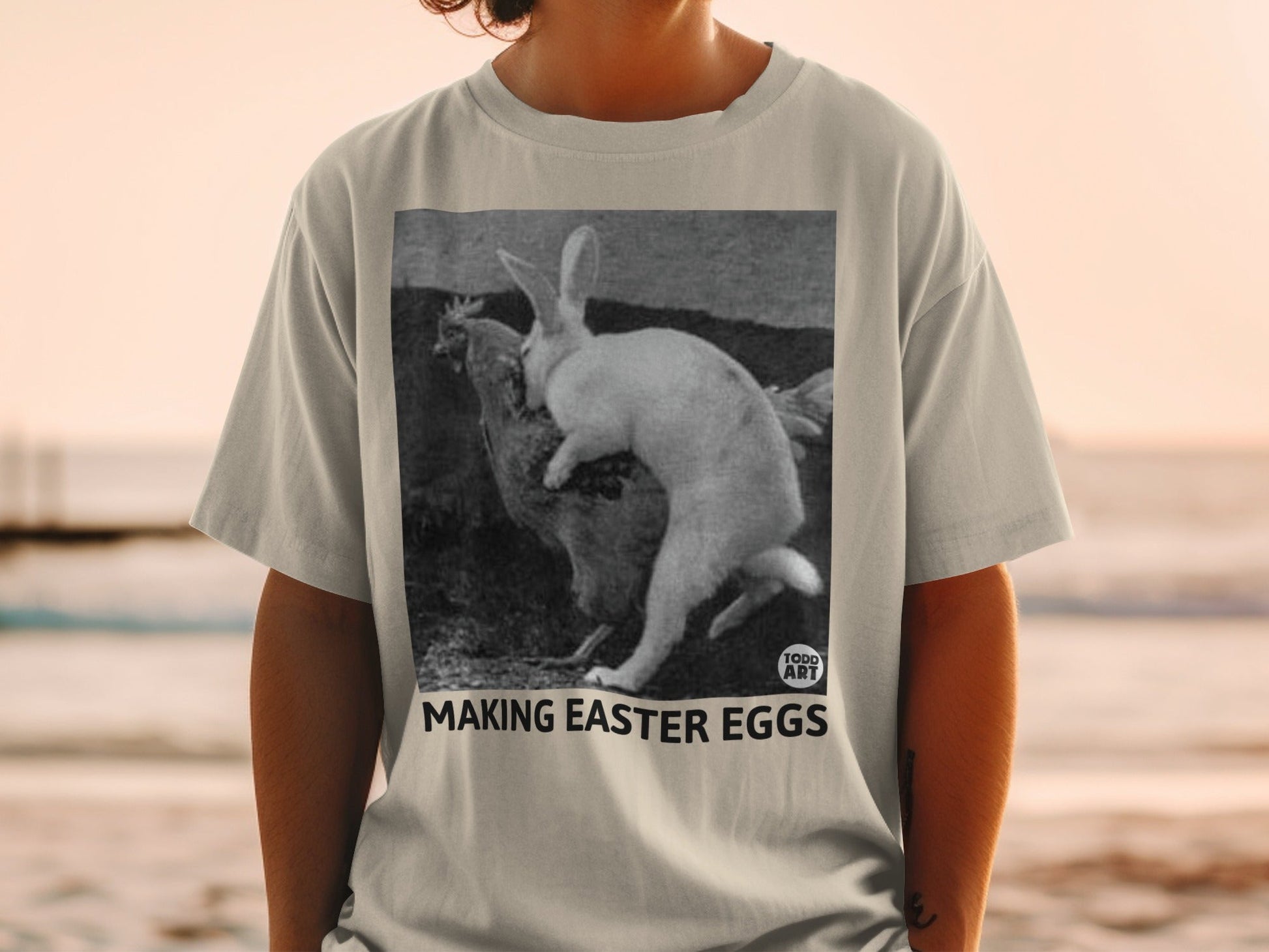 Funny Making Easter Eggs Graphic T-Shirt