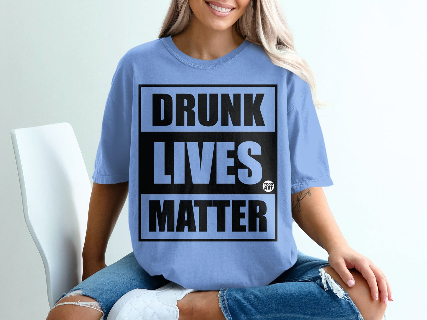 Drunk Lives Matter Graphic Tee for Casual Wear
