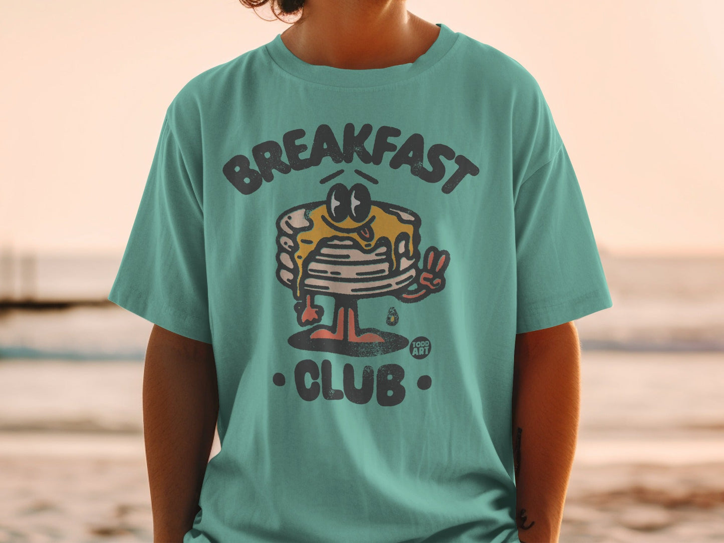 Breakfast Club Pancake Graphic Design T-Shirt