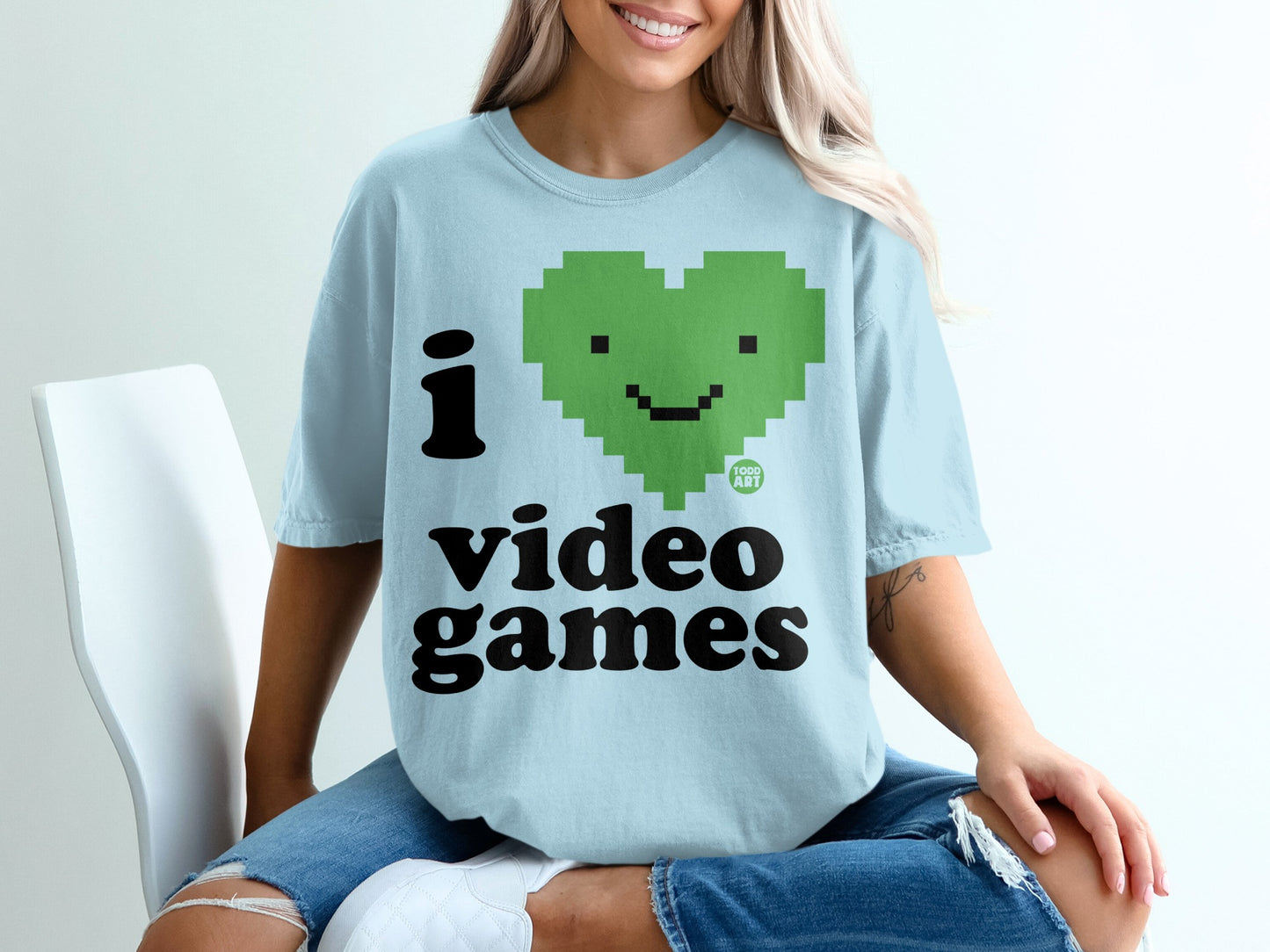 I Love Video Games Graphic Tee Fun Casual Wear