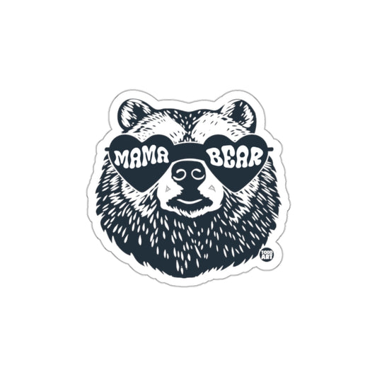 Stylish Mama Bear with Heart Sunglasses Sticker