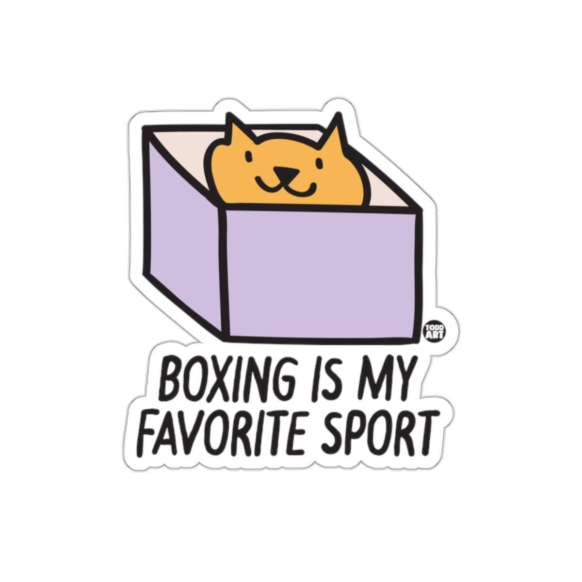 Boxing Is My Favorite Sport Cat Sticker