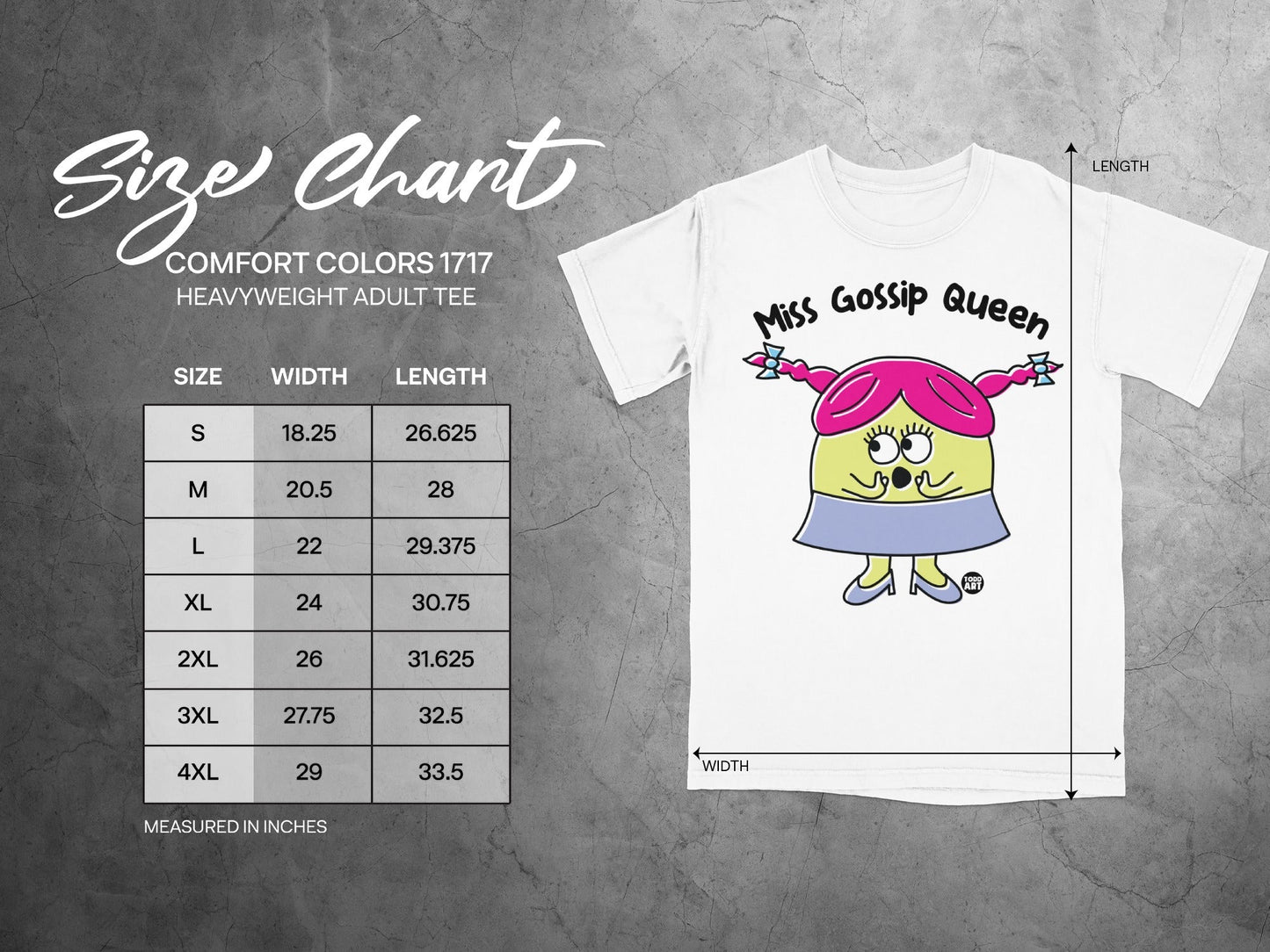 Miss Gossip Queen Graphic Comfort Colors 1717 Tee