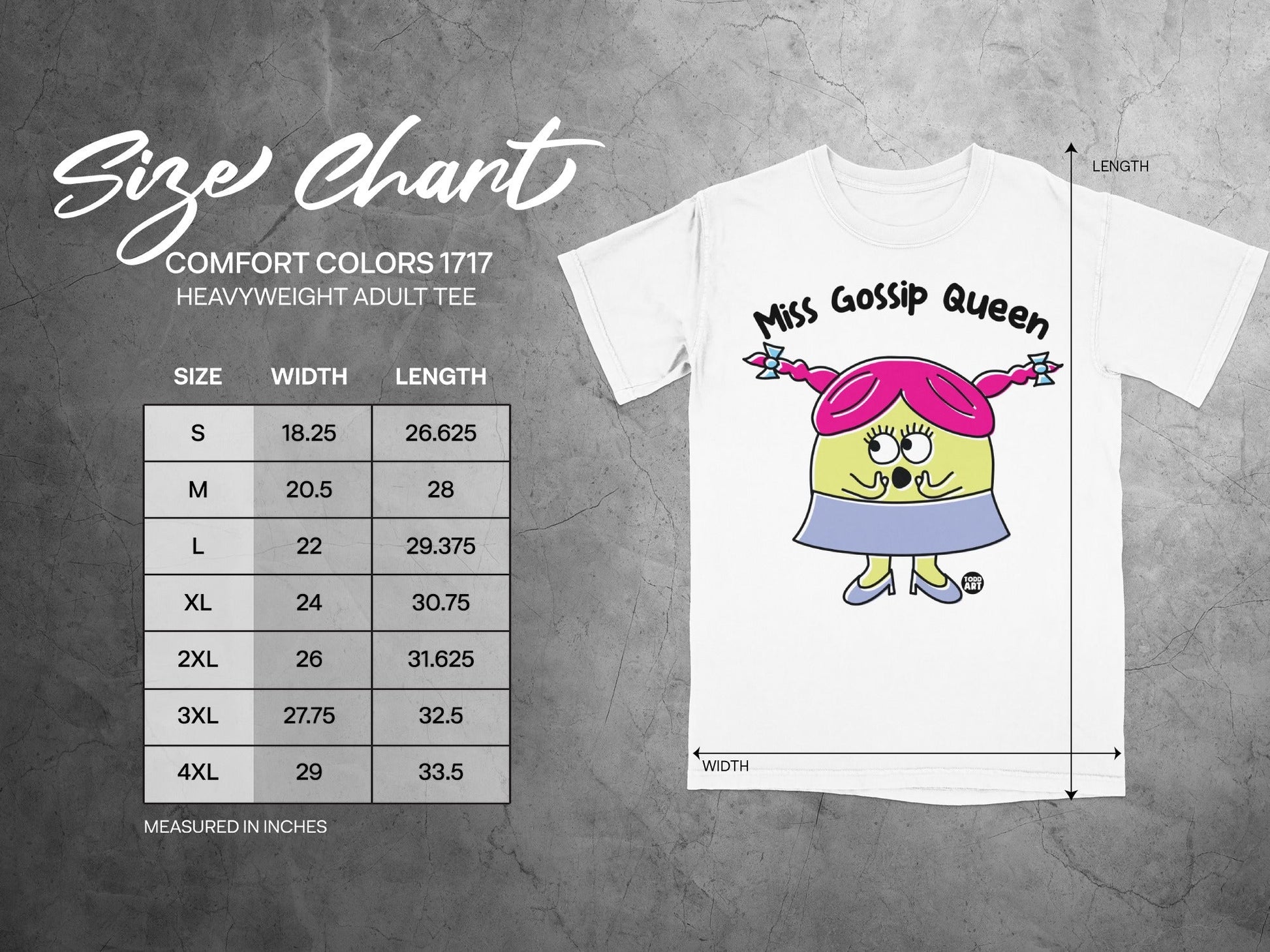 Miss Gossip Queen Graphic Comfort Colors 1717 Tee