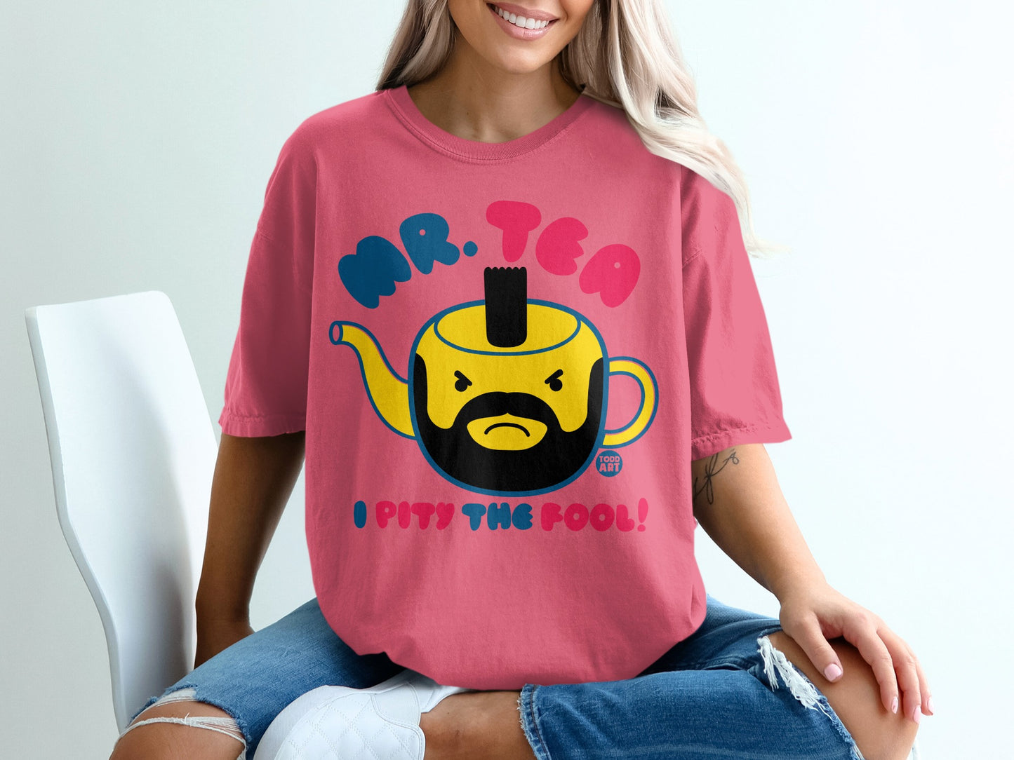 Mr Tea I Pity The Fool Teapot Graphic T-Shirt product type
