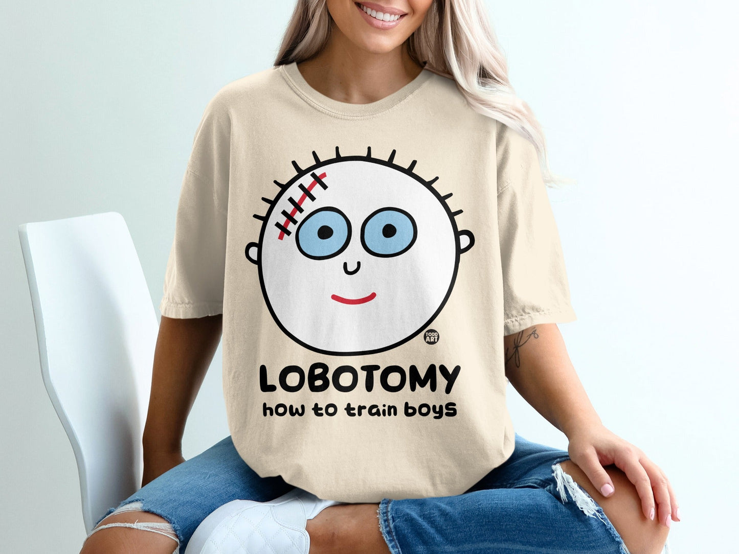 Lobotomy How to Train Boys Graphic Tee Shirt