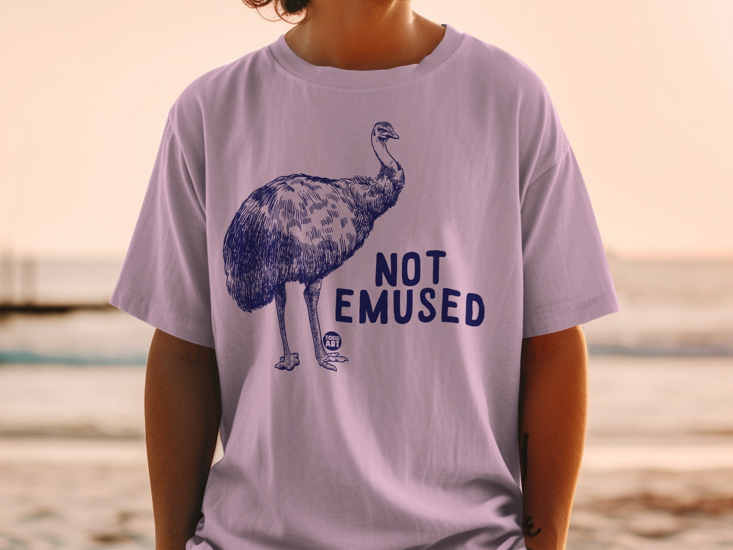 Not Emused Funny Emu Graphic Statement T-Shirt