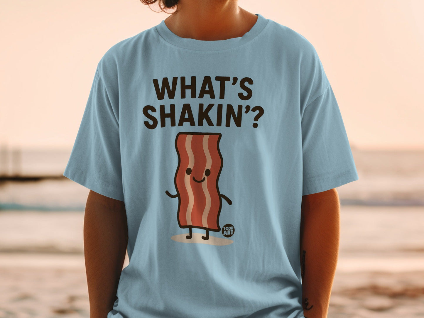 What's Shakin'? Cute Bacon Graphic T Shirt