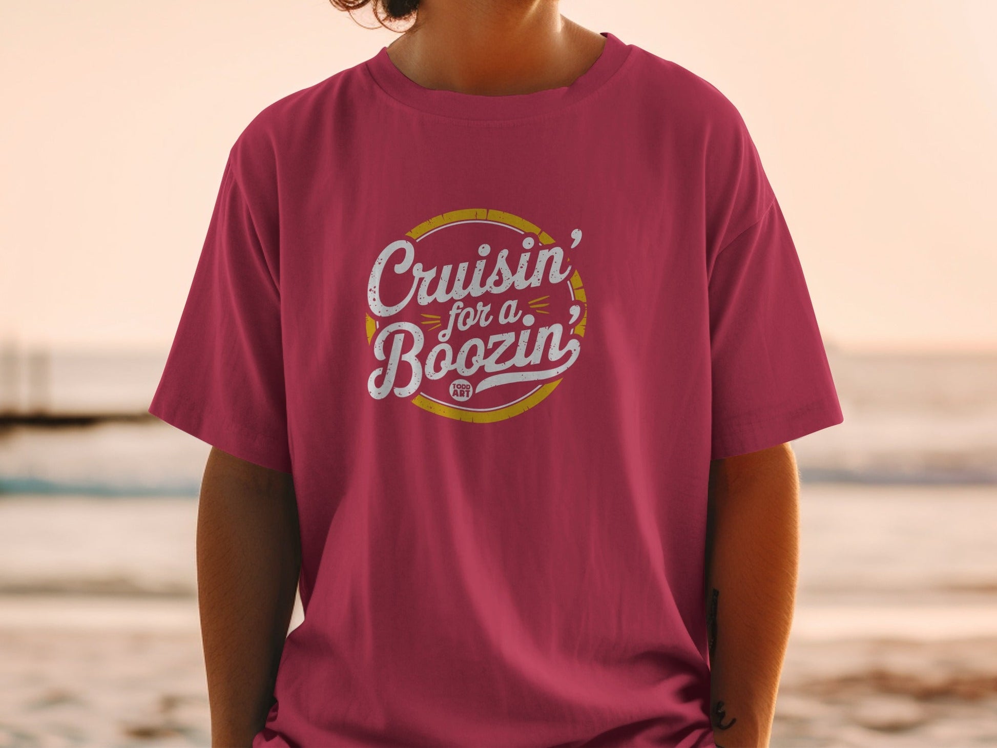 Cruisin' for a Boozin' Graphic Tee Shirt Product