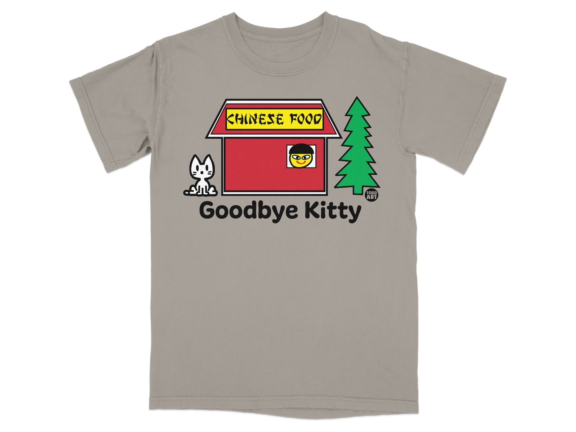 Goodbye Kitty Funny Chinese Food Graphic Tee