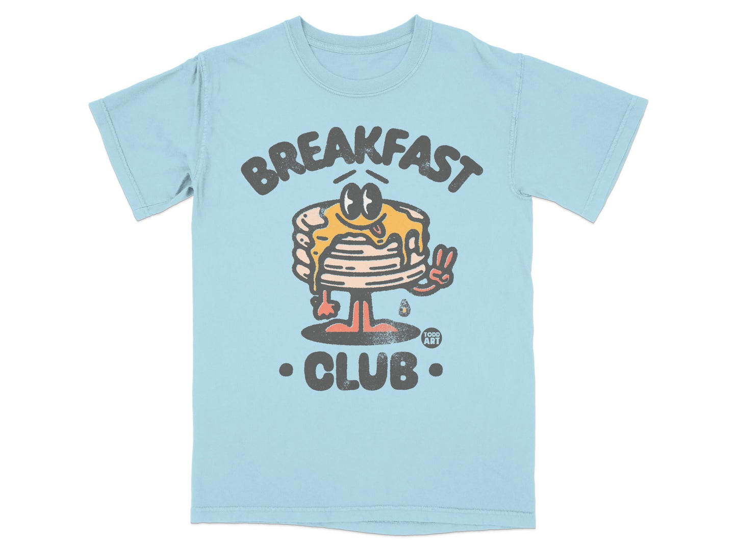 Fun Breakfast Club Pancake Graphic T-Shirt for Casual Wear