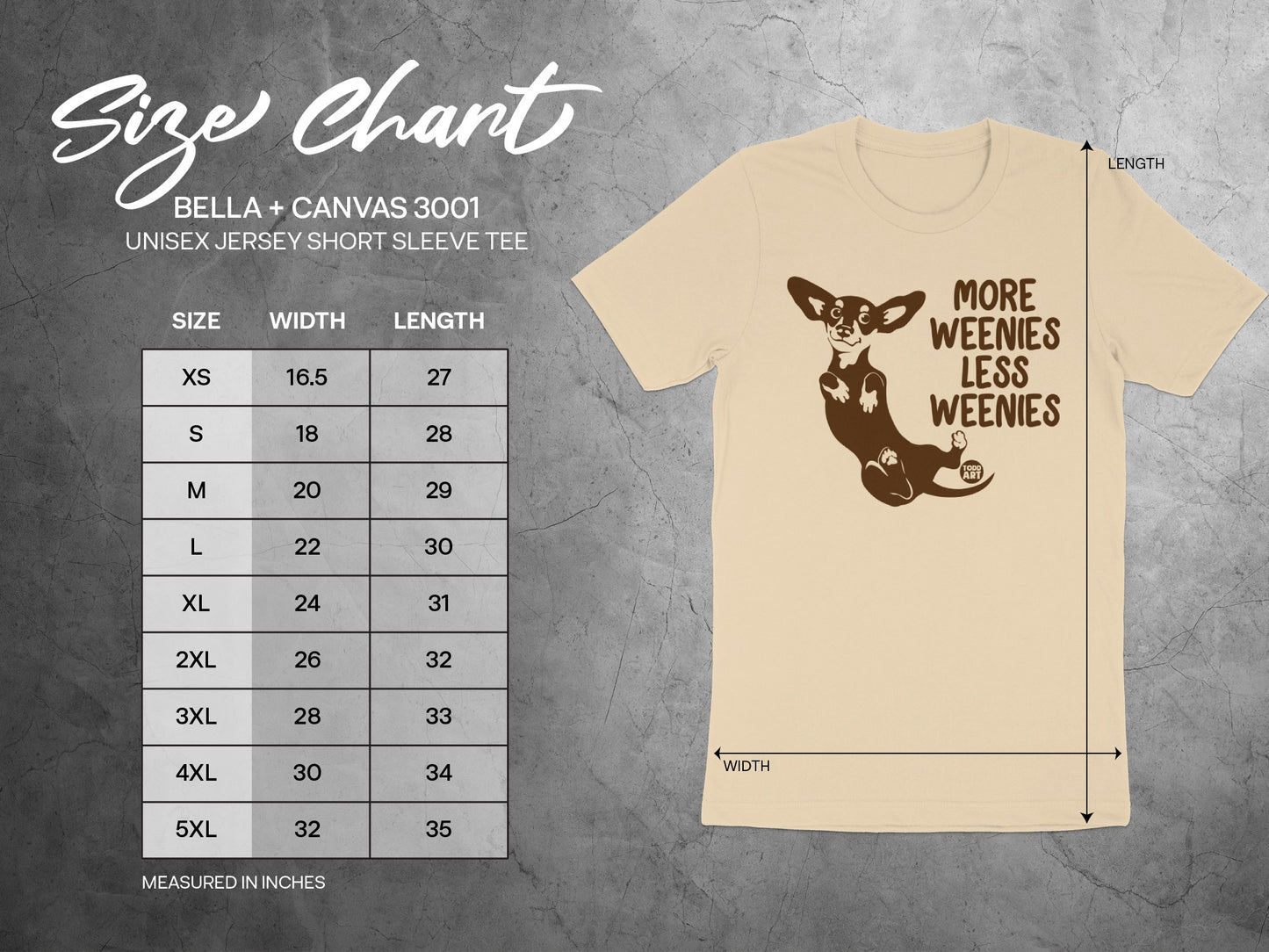 More Weenies Less Weenies Unisex Jersey Short Sleeve product type