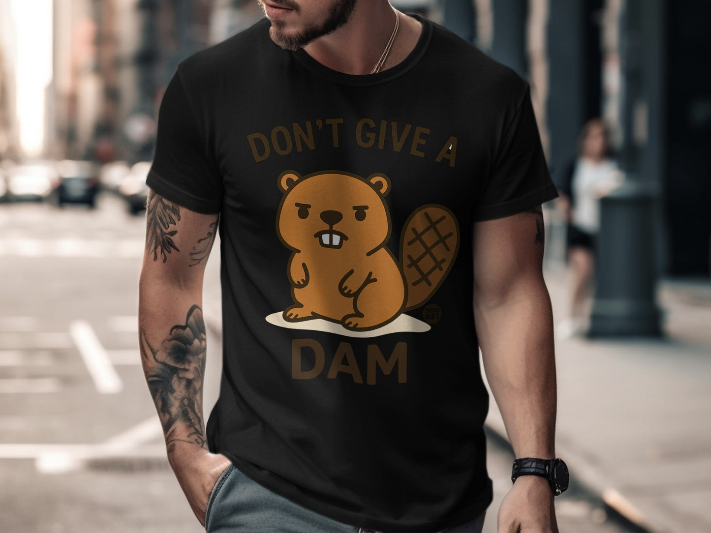 Don't Give A Dam Funny Beaver Shirt Trendy Apparel