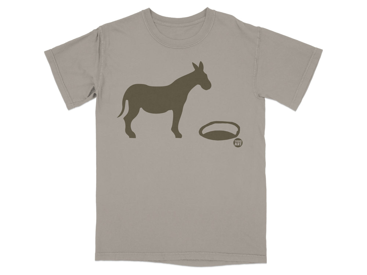 Donkey Silhouette with Oval Design T-Shirt Product