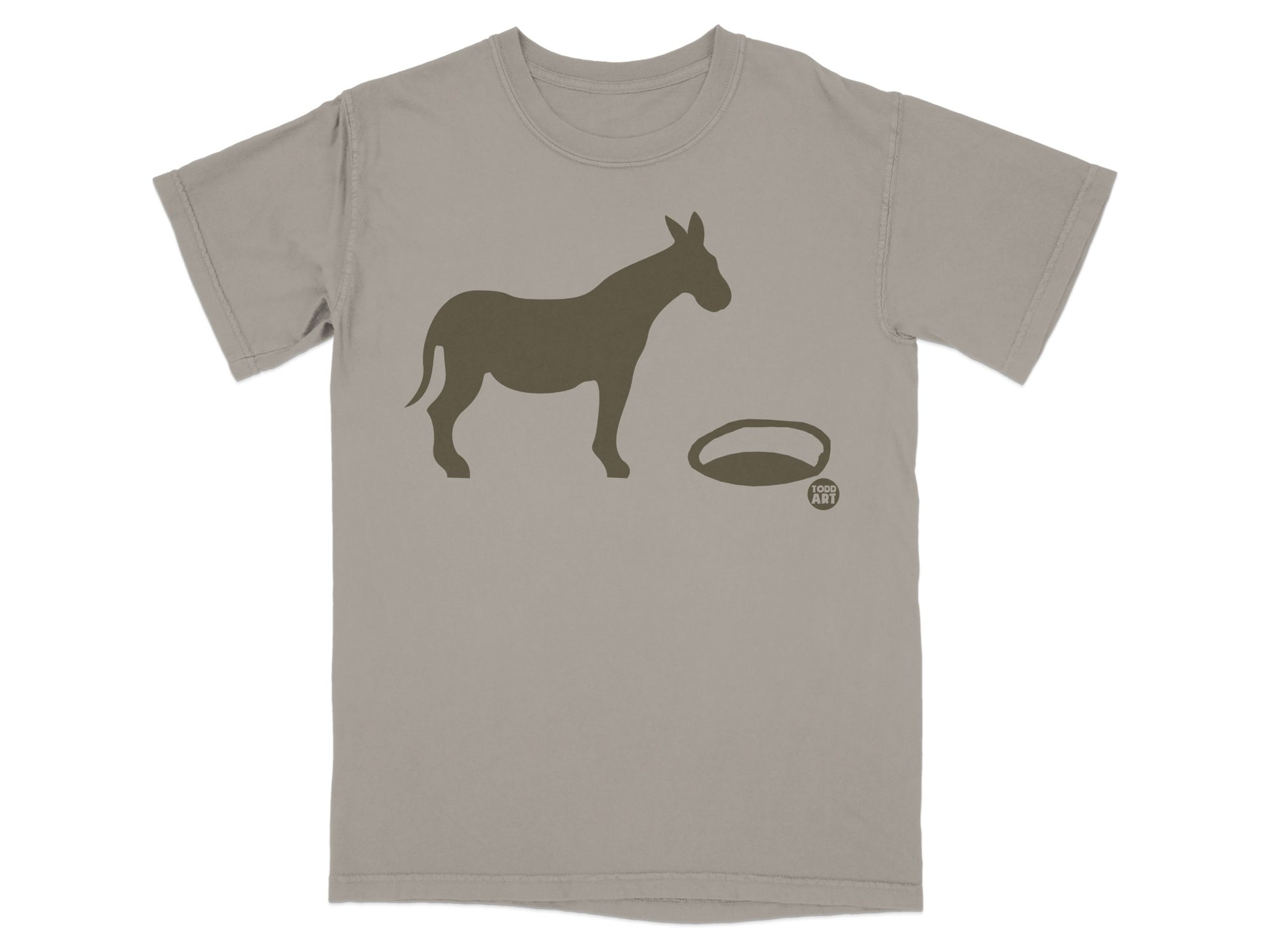 Donkey Silhouette with Oval Design T-Shirt Product