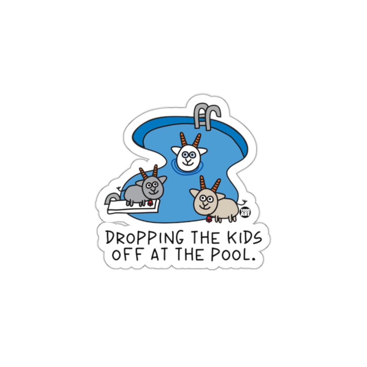 Funny Dropping the Kids Off at the Pool Sticker