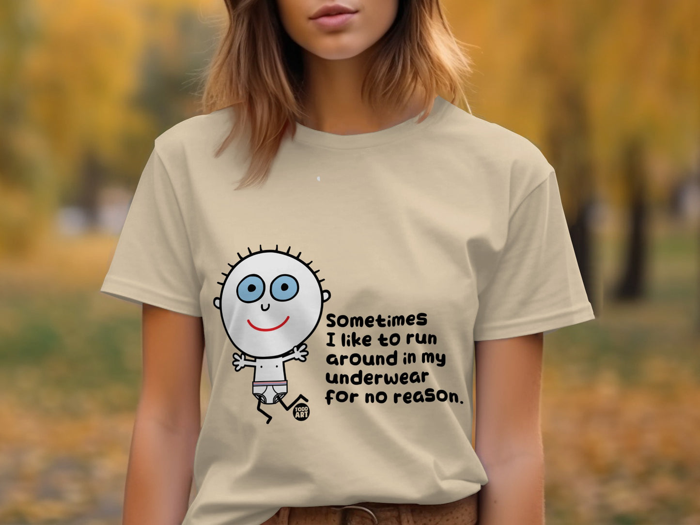 Funny Cartoon Character Shirt with Quirky Text