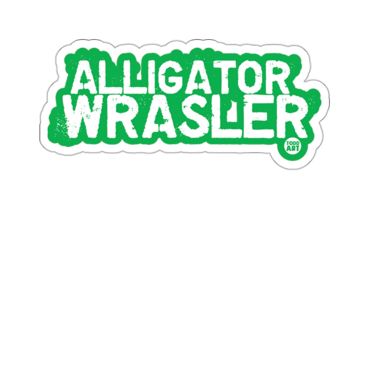 Alligator Wrasler Green Text Sticker for Your Collection