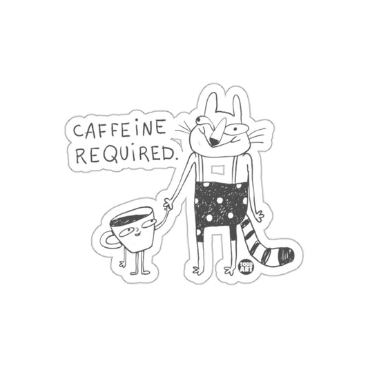Caffeine Required Funny Animal Illustration Art sticker