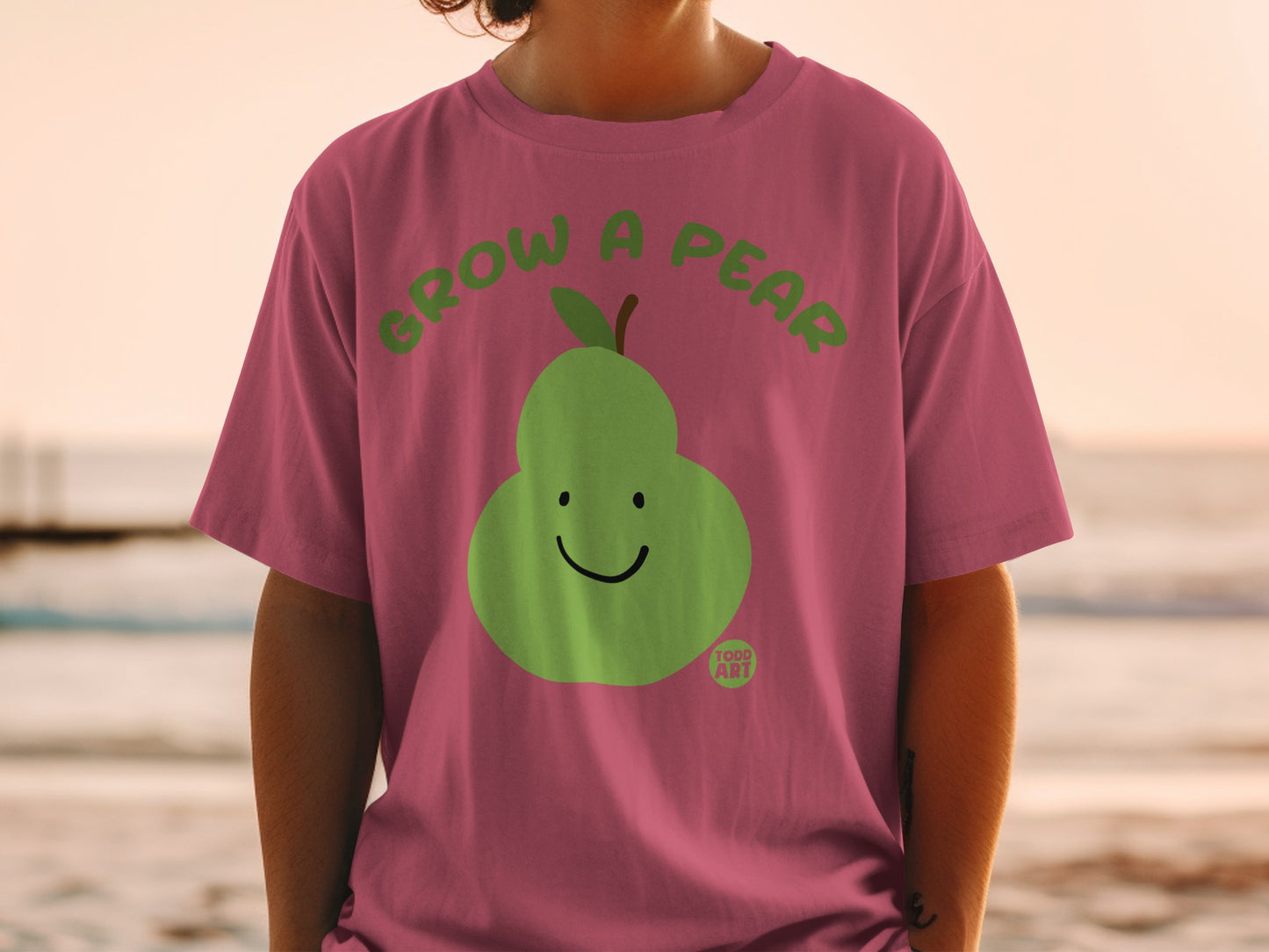 Grow A Pear Cute Smiling Fruit Graphic Tshirt product type