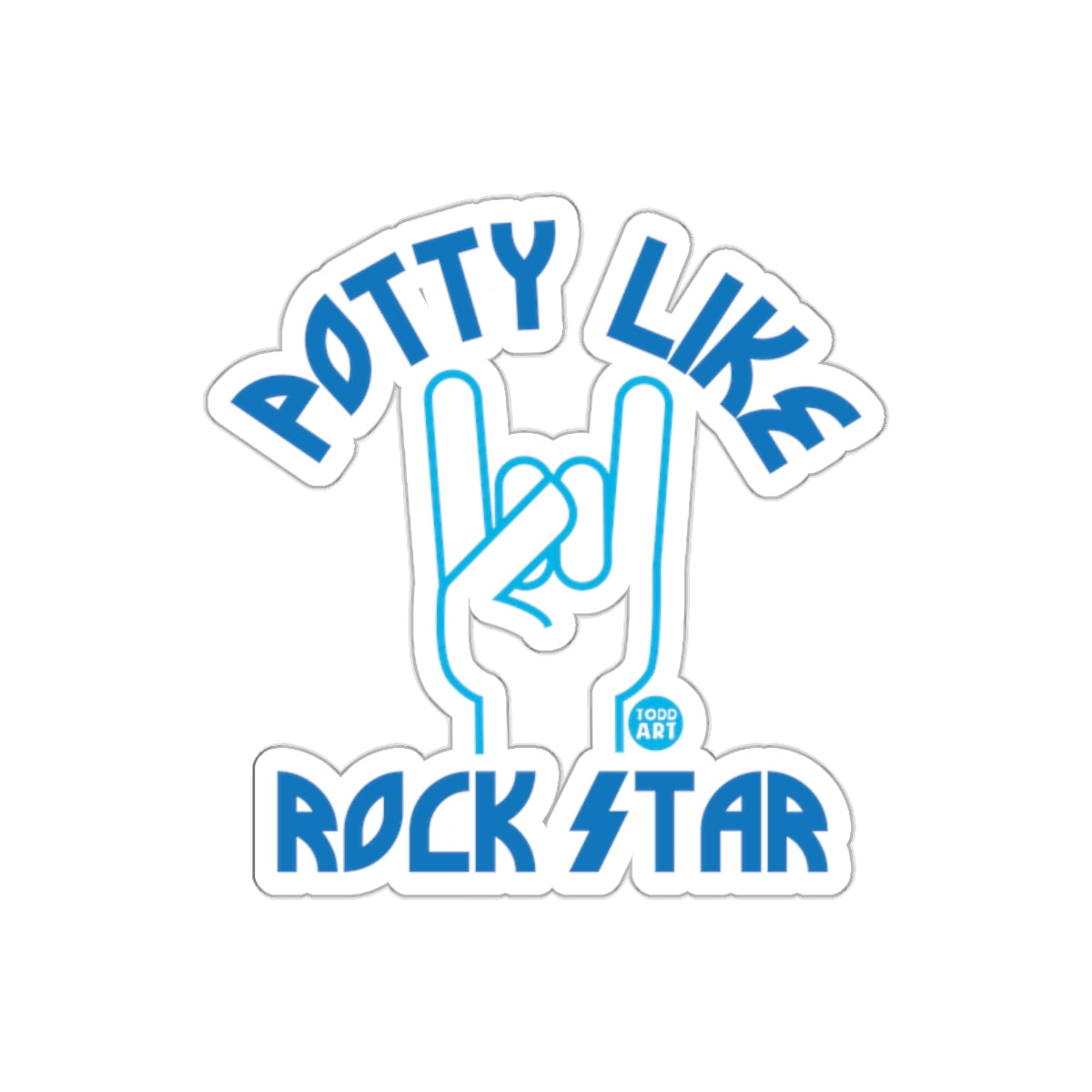 Potty Like Rock Star Illustration Design Art sticker