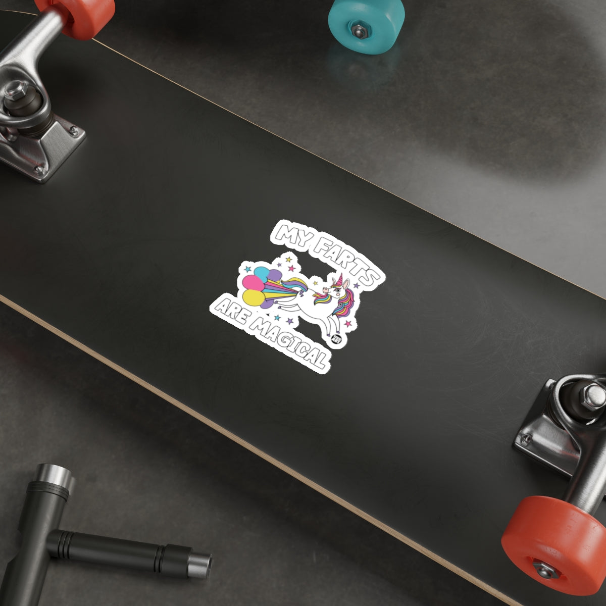 My Farts Are Magical Unicorn Rainbow Sticker 