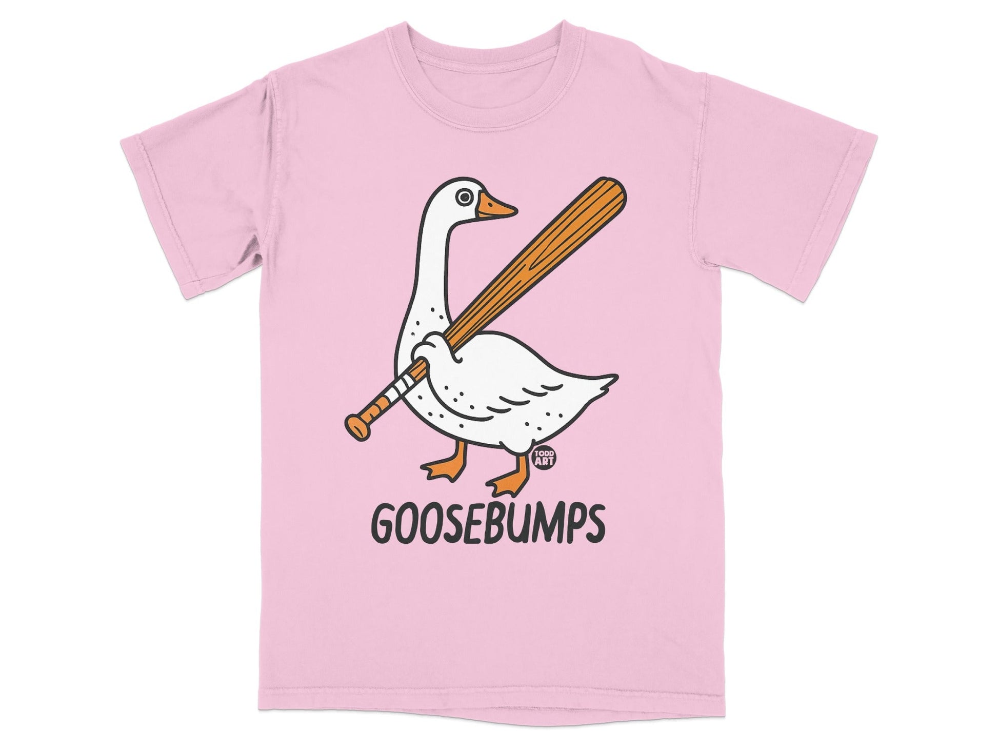 Goosebumps Baseball Bat Goose Graphic T-Shirt