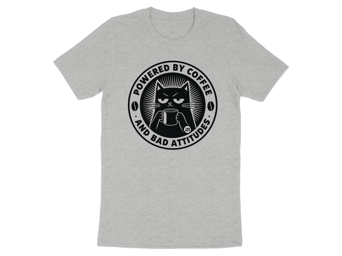 Powered by Coffee and Bad Attitudes T-Shirt