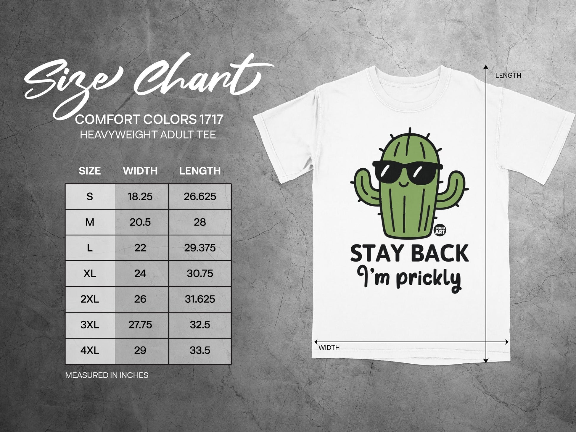 Stay Back I'm Prickly Funny Cactus Graphic Tee Shirt