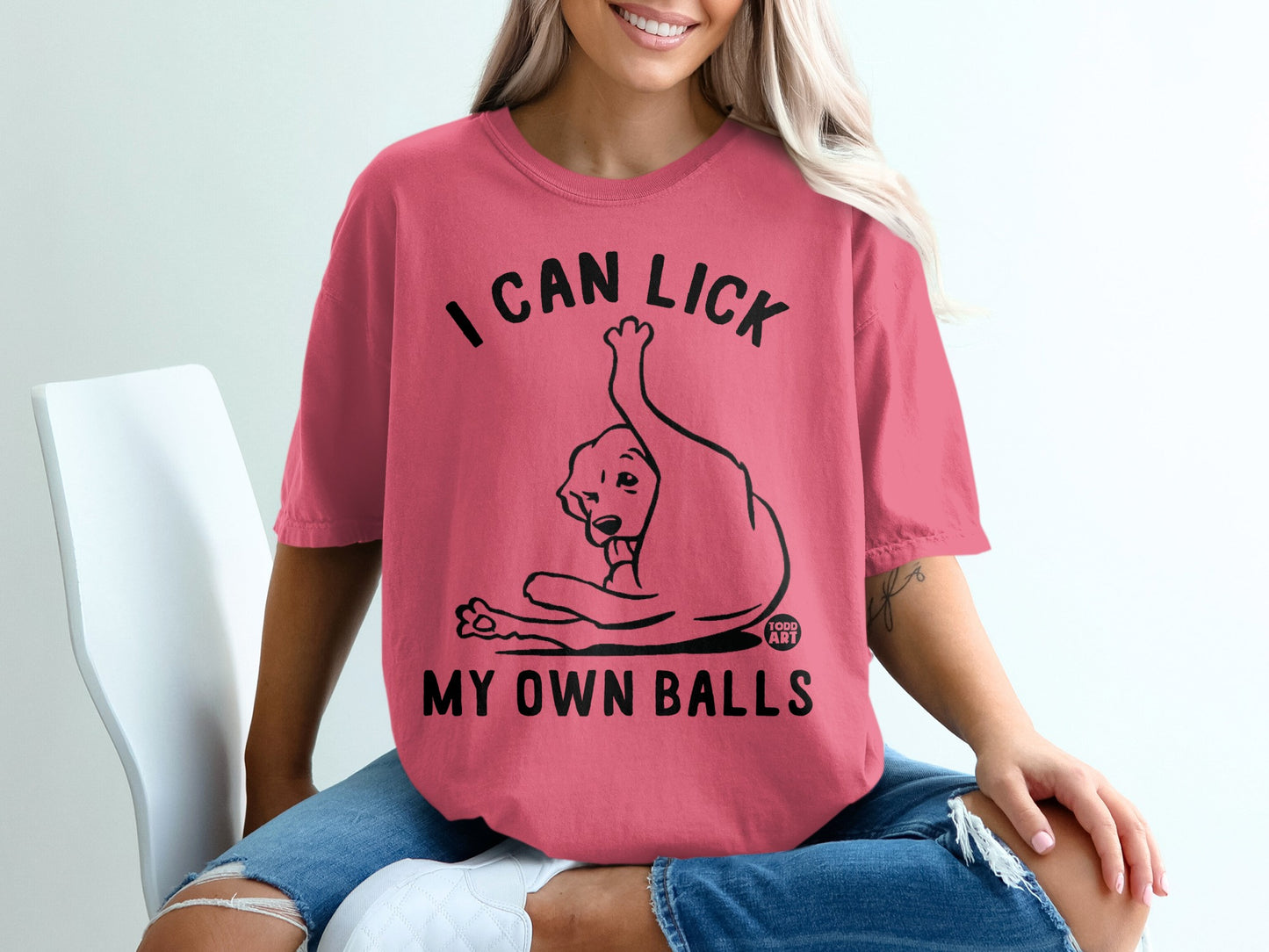 I Can Lick My Own Balls Graphic Tee Shirt