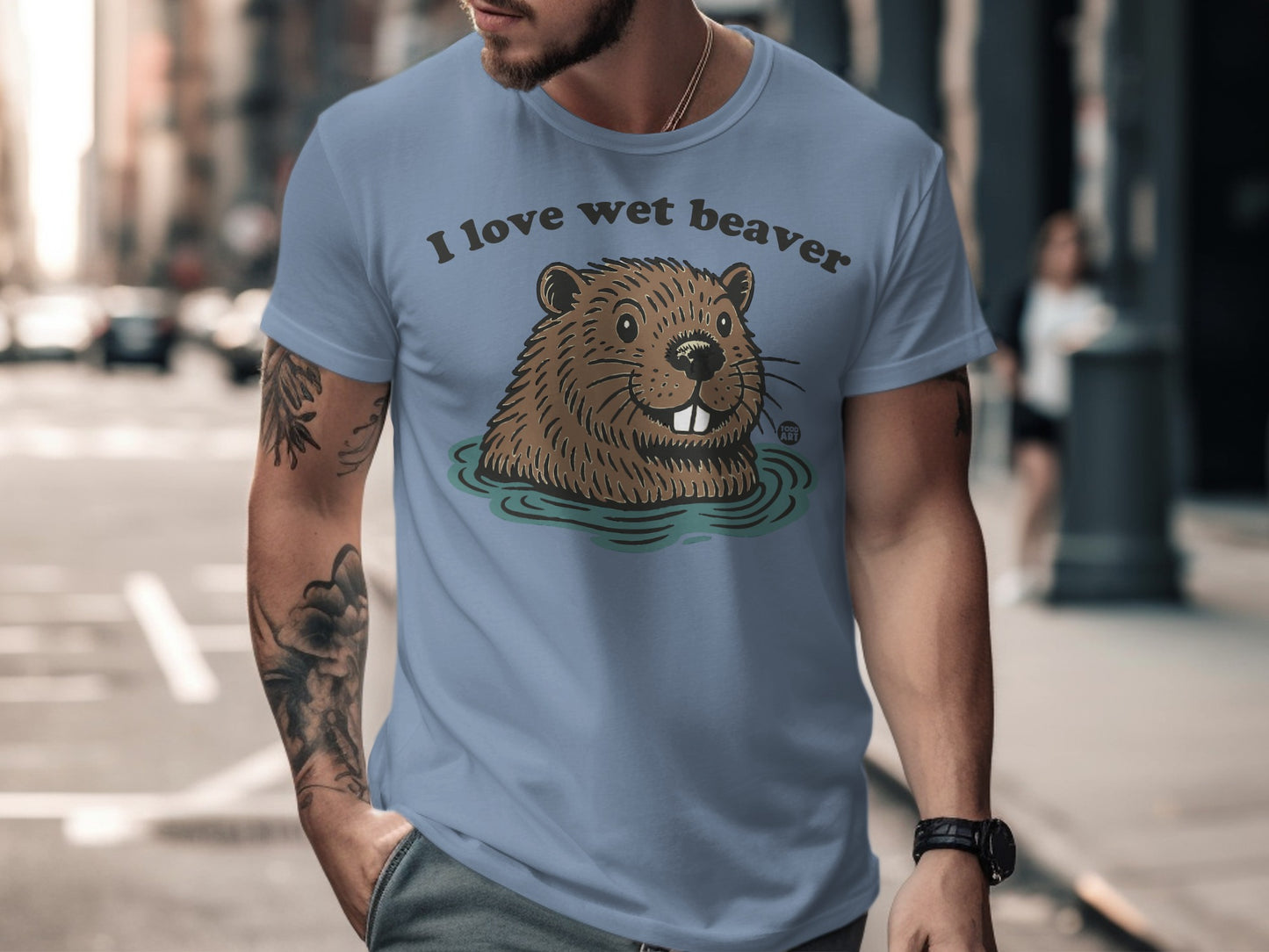 I Love Wet Beaver Graphic Tee Shirt for Casual Wear