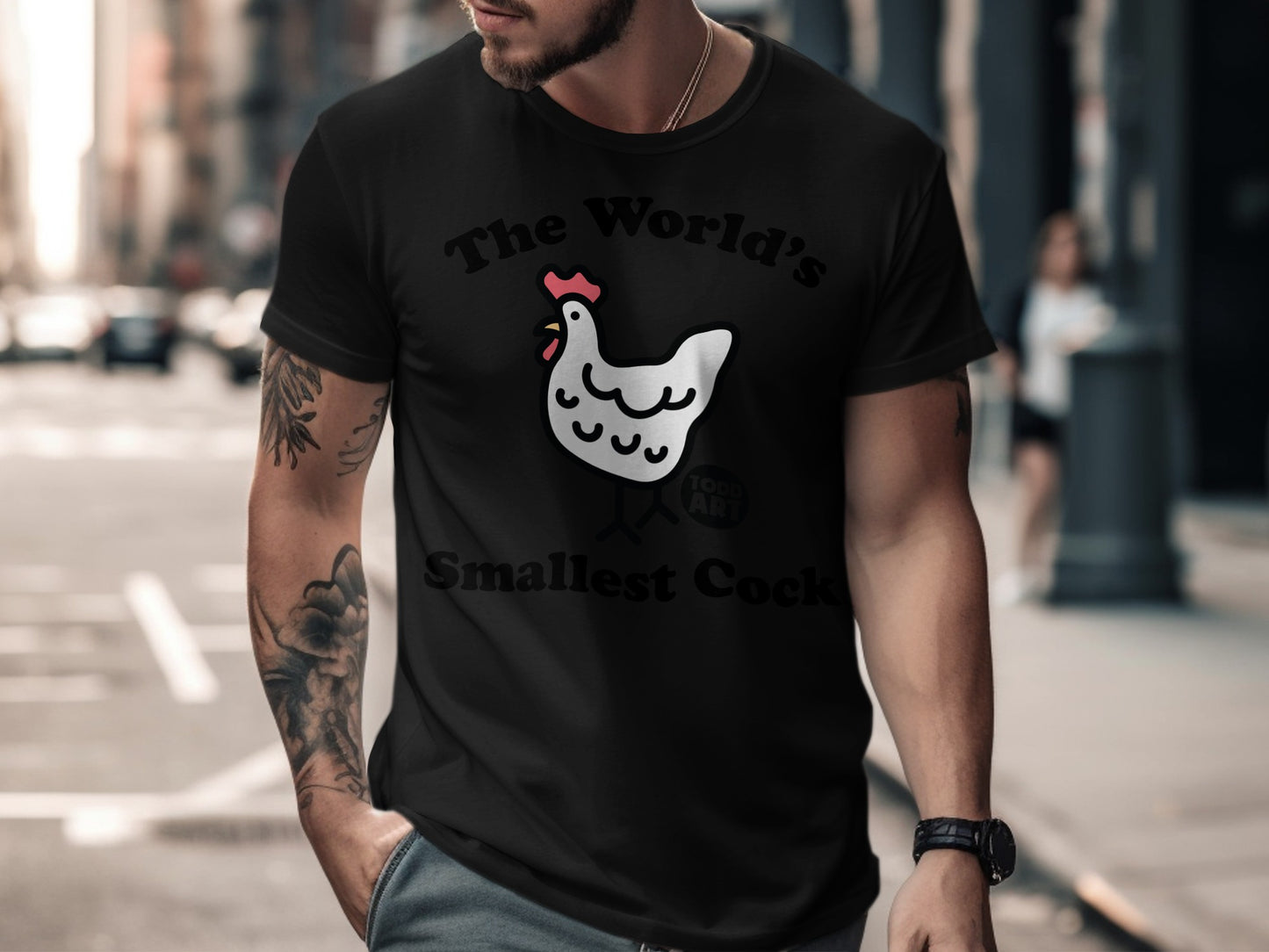 The World's Smallest Cock Funny Graphic T-Shirt Product